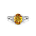 Yellow Sapphire Platinum Ring R52