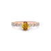 Yellow Sapphire Rose Gold Ring R29