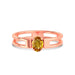 Yellow Sapphire Rose Gold Ring R45