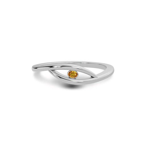 Yellow Sapphire Sterling Silver Ring R9