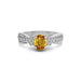 Yellow Sapphire Sterling Silver Ring R31