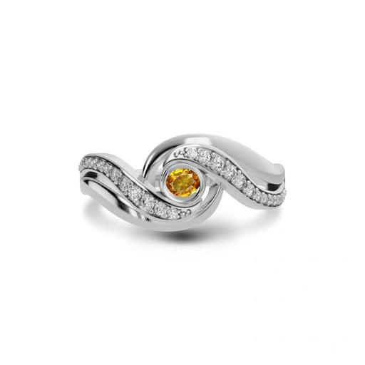 Yellow Sapphire Sterling Silver Ring R32