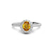 Yellow Sapphire Sterling Silver Ring R35