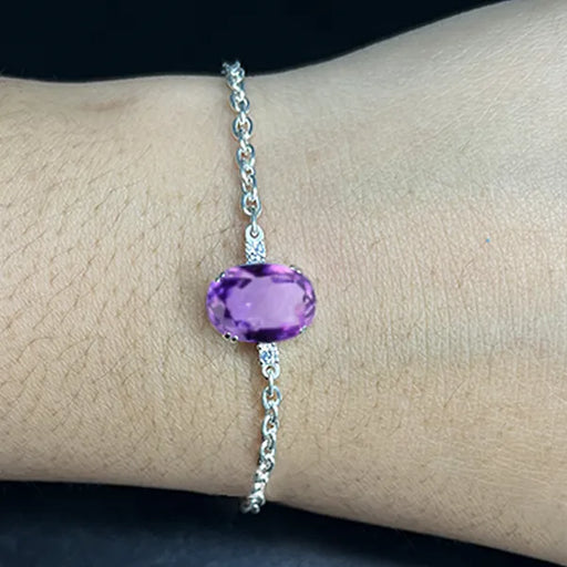 Amethyst Silver Rakhi - RK-1AM