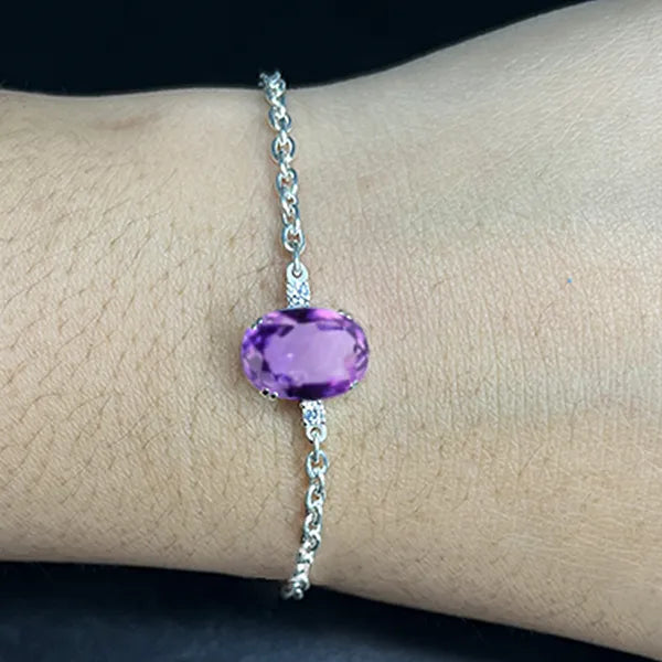 Amethyst Silver Rakhi - RK-1AM
