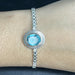 Blue Topaz Silver Rakhi - RK-3BT