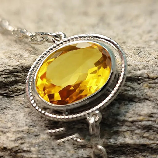 Citrine Silver Rakhi - RK-2CN