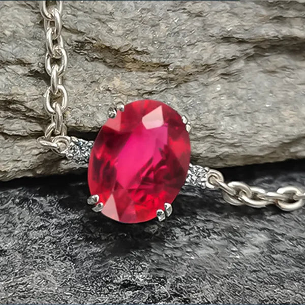 Ruby Silver Rakhi Onlines