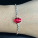 Indian Ruby Silver Rakhi - RK-1IR