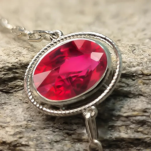 Ruby Silver Rakhi Onlines