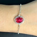Indian Ruby Silver Rakhi - RK-2IR