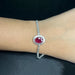 Indian Ruby Silver Rakhi - RK-3IR