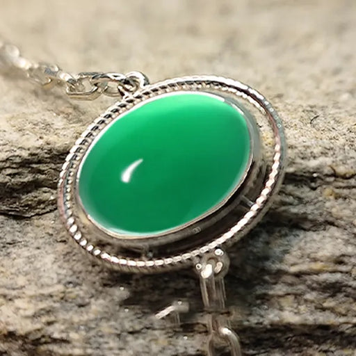 Jade Silver Rakhi - RK-2JD