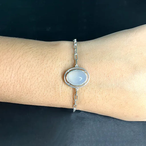 Moonstone Silver Rakhi - RK-2MS