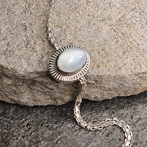 Moonstone Silver Rakhi - RK-3MS