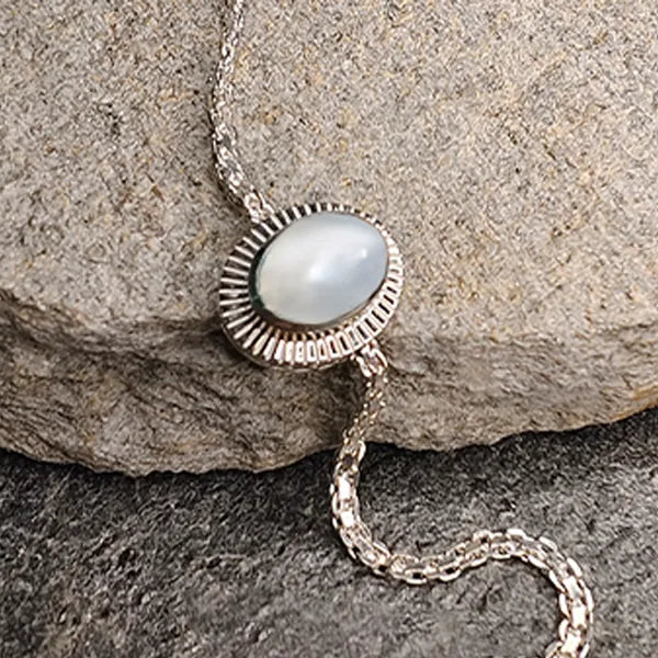 Moonstone Silver Rakhi - RK-3MS