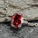 Red Garnet Silver Rakhi - RK-1RG