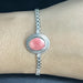 Rose Quartz Silver Rakhi - RK-3RQ