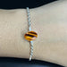 Tiger Eye Silver Rakhi - RK-1TE