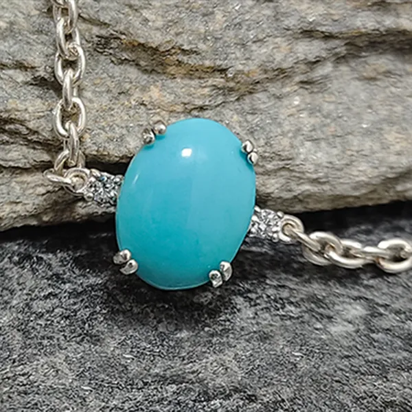 Buy Turquoise Stone Silver Rakhi Online
